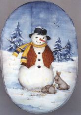 Wintery Night Snowman